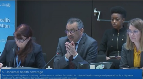 Dr Tedros identifies health workforce as 5 year priority at WHO 152nd Executive Board Meeting