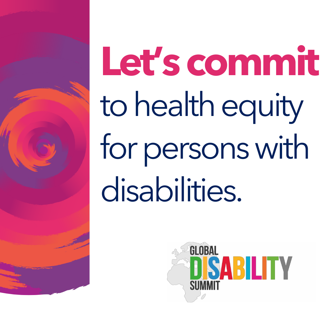 Let's commit to health equity for persons with disabilities