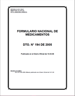 Chile: Formulario Nacional de Medicamentos 2005 (Spanish)