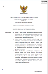 Indonesia: Daftar Obat Esensial Nasional 2021 (Indonesian)