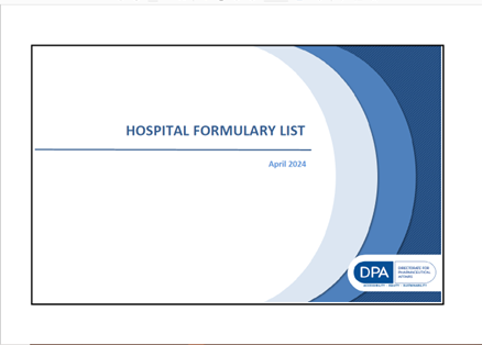 Malta: Hospital Formulary List 2024 (English)