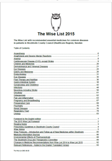 Sweden: The Wise List 2015 (English)
