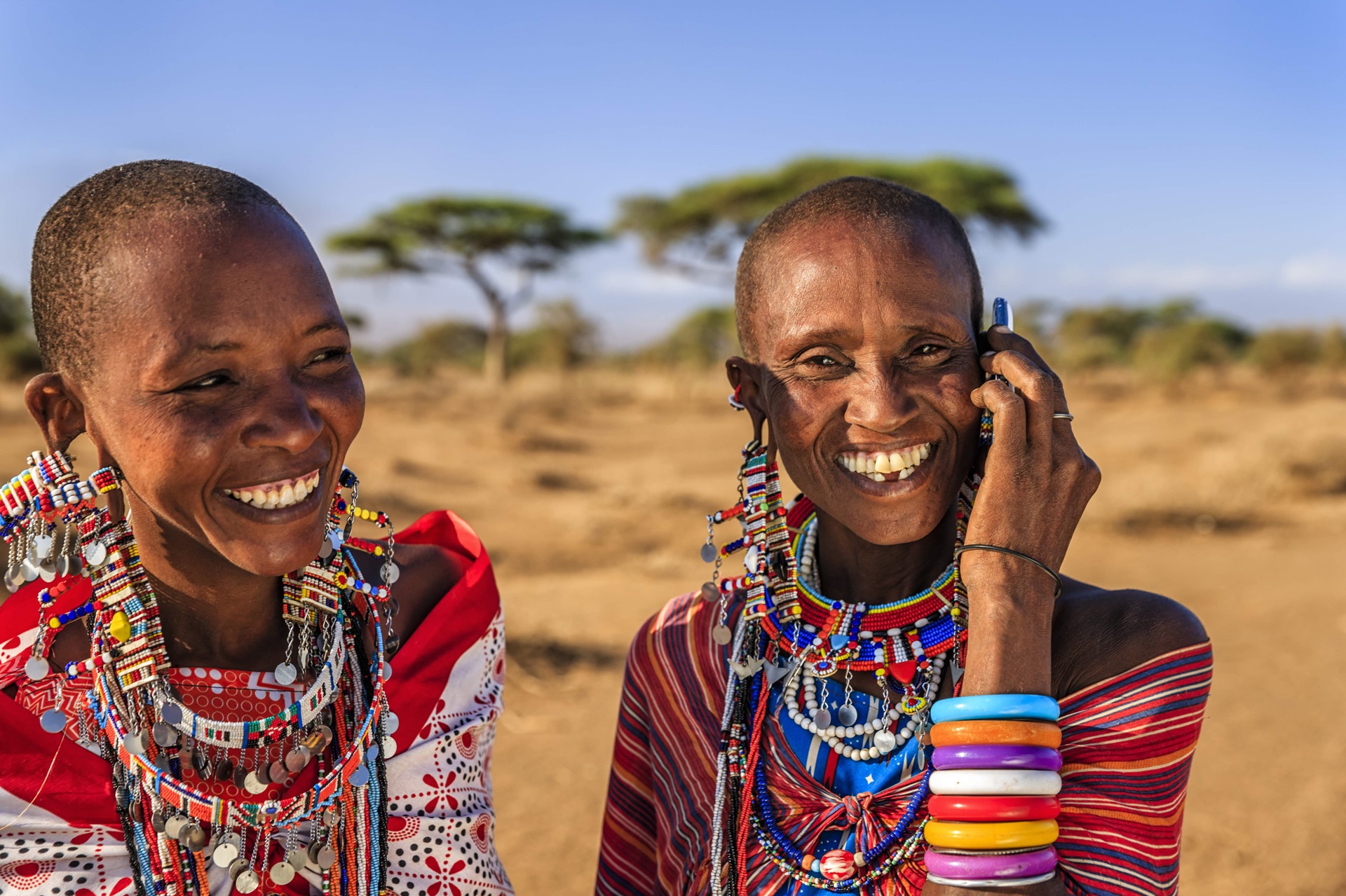 ladies with mobile