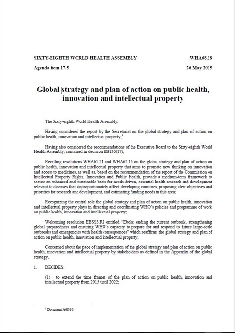 WHA72.8 - Improving the transparency of markets for medicines, vaccines, and other health products