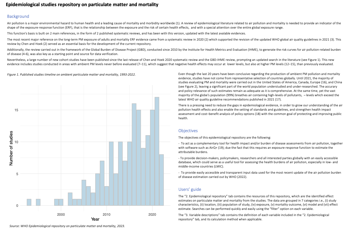 Epidemiological repository