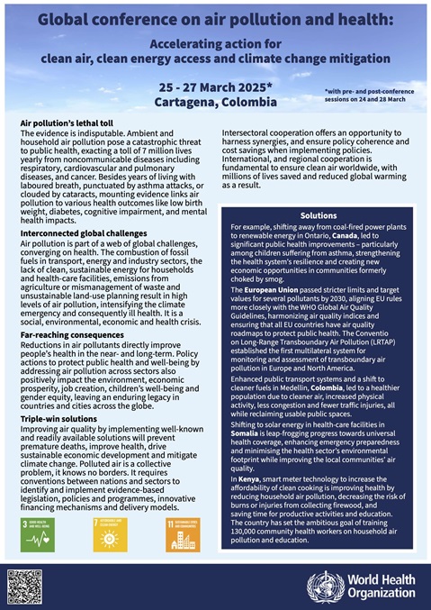 Concept Note: Second global conference on air pollution and health