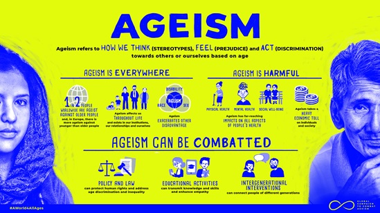 Ageism - how we think, feel, and act towards others or ourselves based on age