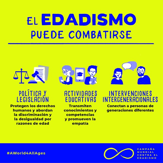 El edadismo puede combatirse