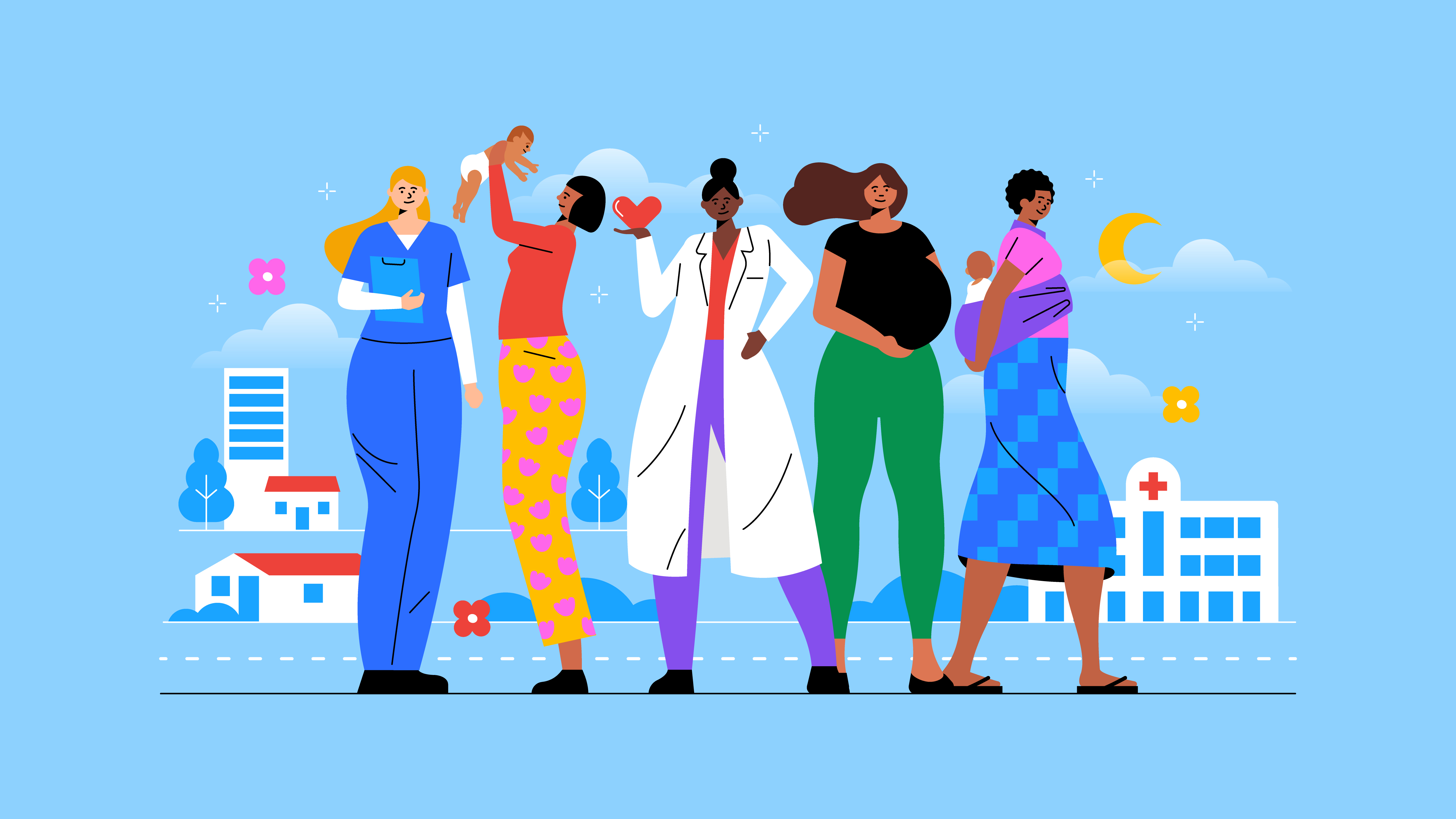 World Health Day Hero Image 2025 World Health Day image showcasing women in many roles