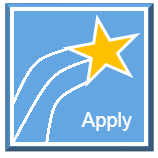 Stellis icon of a star on blue background..