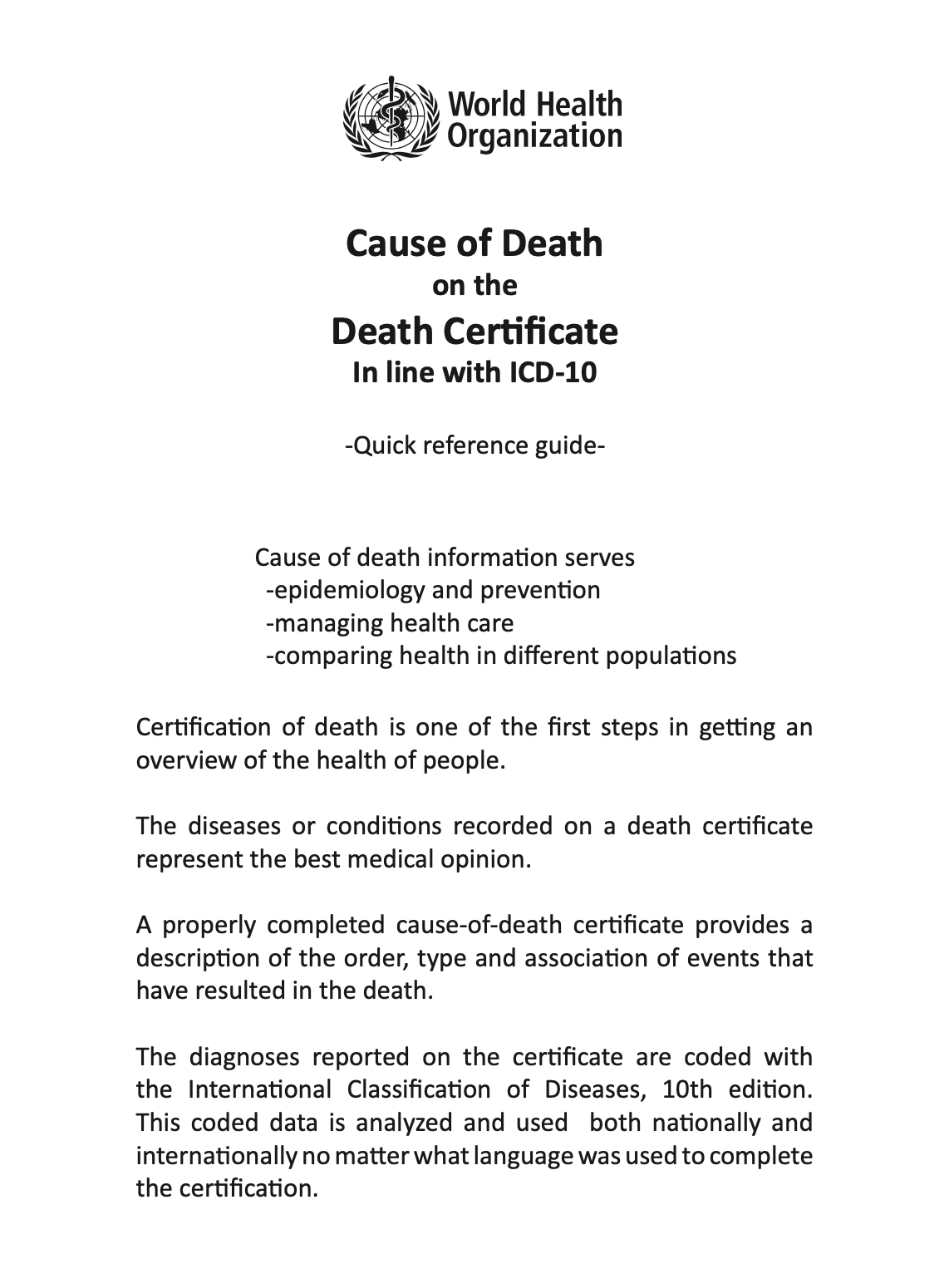 Cause of death flyer