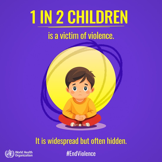 Infographic: Violence against children - 1 in 2 children is a victim of violence