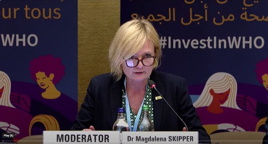 Dr Magdalena Skipper, Moderator of the WHA77 Roundtable on artificial intelligence and health