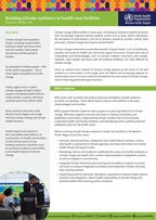 Key facts on building climate resilience in health care facilities in the Western Pacific Region.