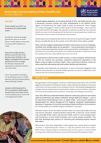 Key facts on transformative primary health care