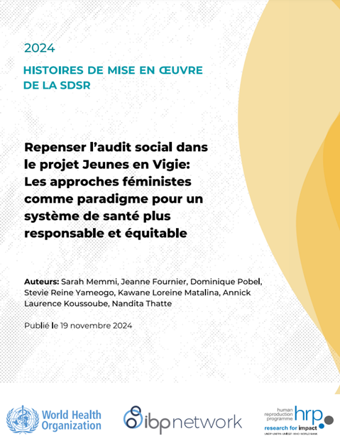 Repenser l'audit social dans le projet Jeunes en Vigie: les approches féministes comme paradigme pour un système de santé plus responsable et équitable