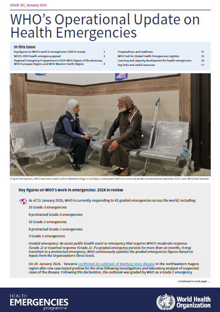 WHO's Operational Update on Health Emergencies - January 2025