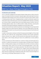 Cover Page of Situation Report: May 2025 WHO Cox’s Bazar