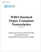 WHO Standard Organ Transplant Nomenclature