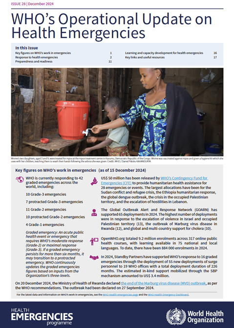 WHO's Operational Update on Health Emergencies - December 2024