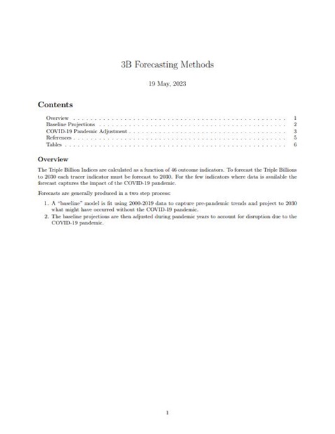 3B Forecasting Methods