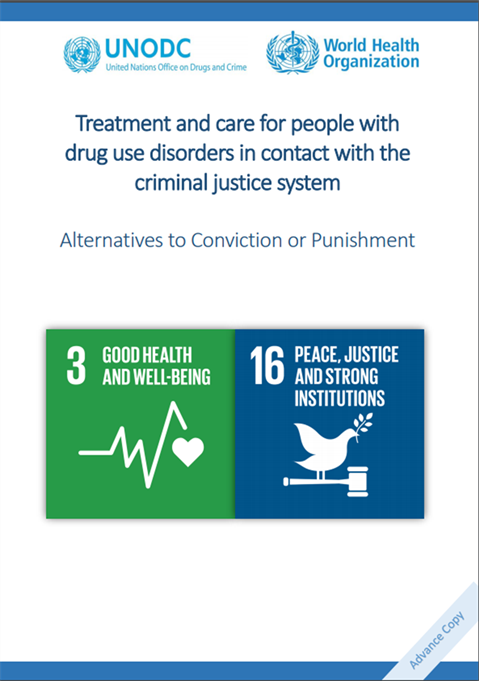 Treatment and care for people with drug use disorders in contact with the criminal justice system: alternatives to conviction or punishment