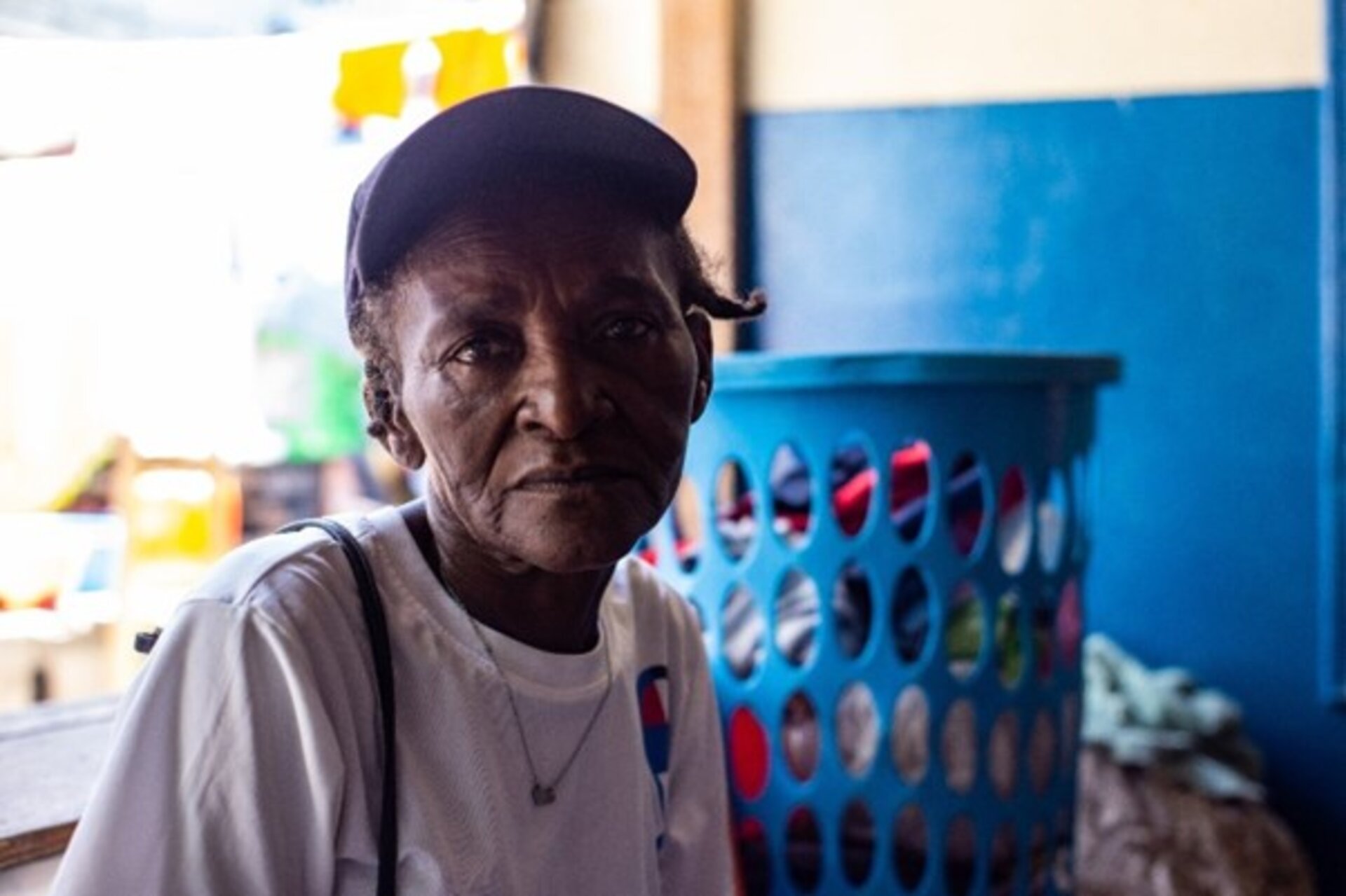 Marie, 67, resident of the Colbert Lochard site for internally displaced people