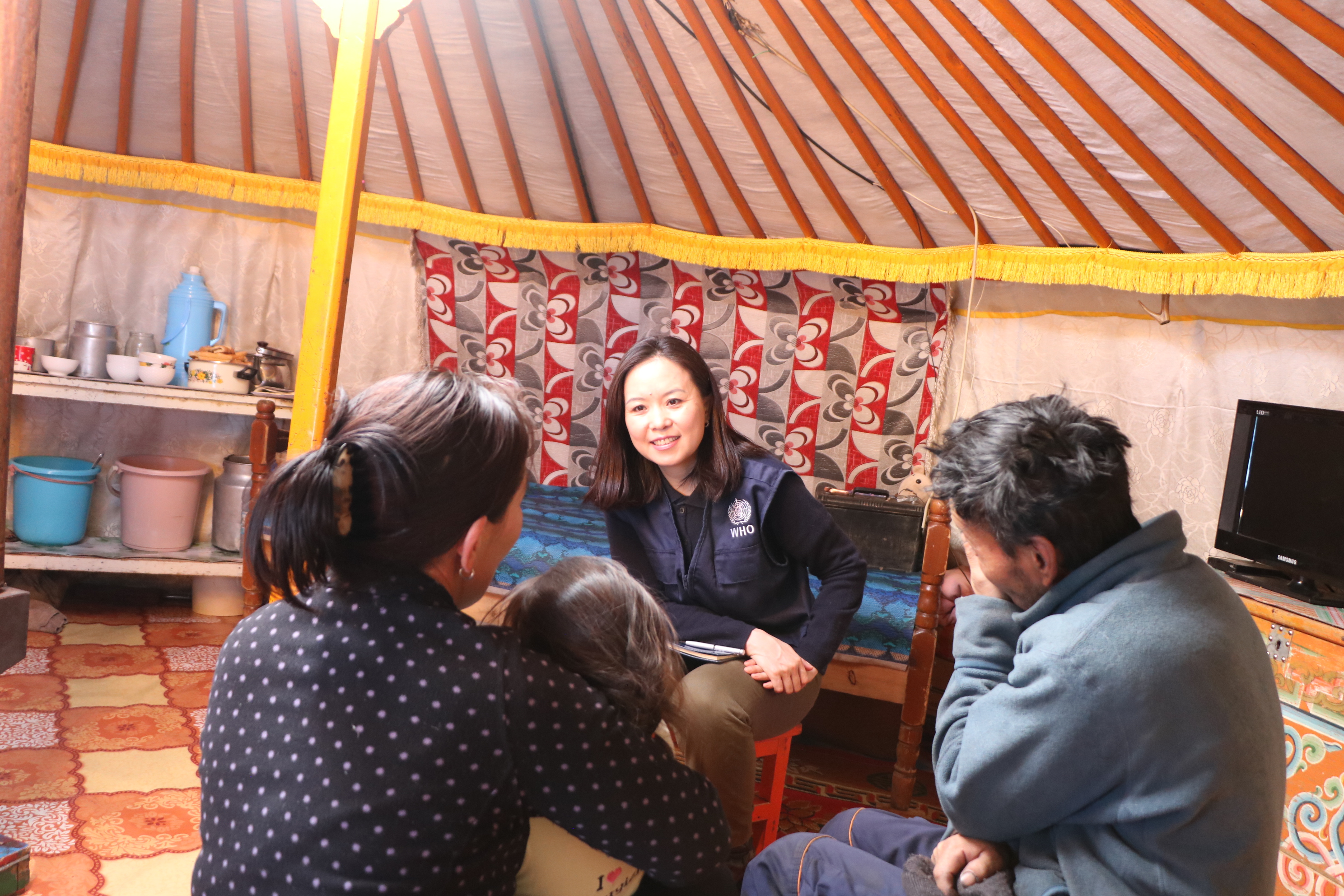 Visit to a herder Mr T.Altangerel's family on mental health and psychosocial support during dzud in Erdenetolgoi bagh, Ikhtamir soum, Arkhangai province