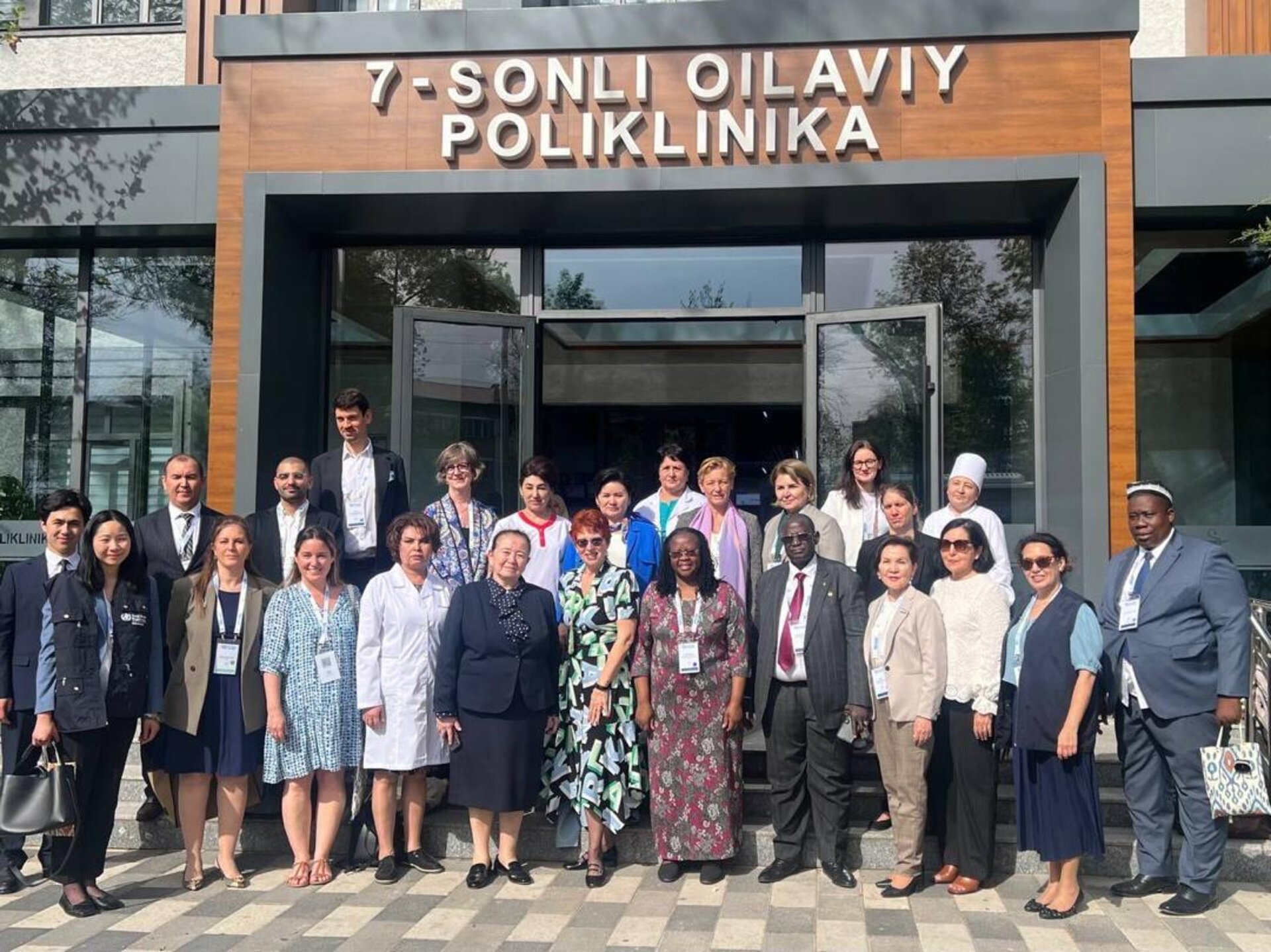 Friends from the IPU, WHO, and Uzbekistan Ministry of Health visit clinic in Uzbekistan