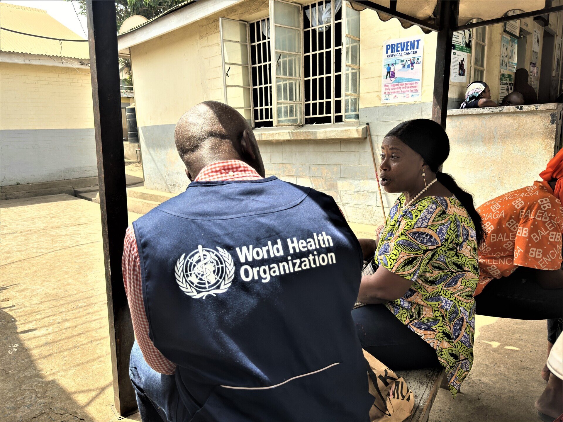 WHO staff speaks to national community engagement focal point