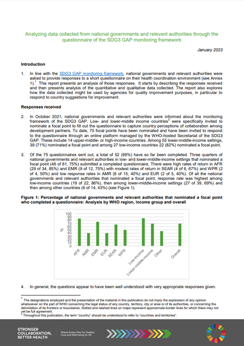 Feedback from national governments and relevant authorities - Analysis
