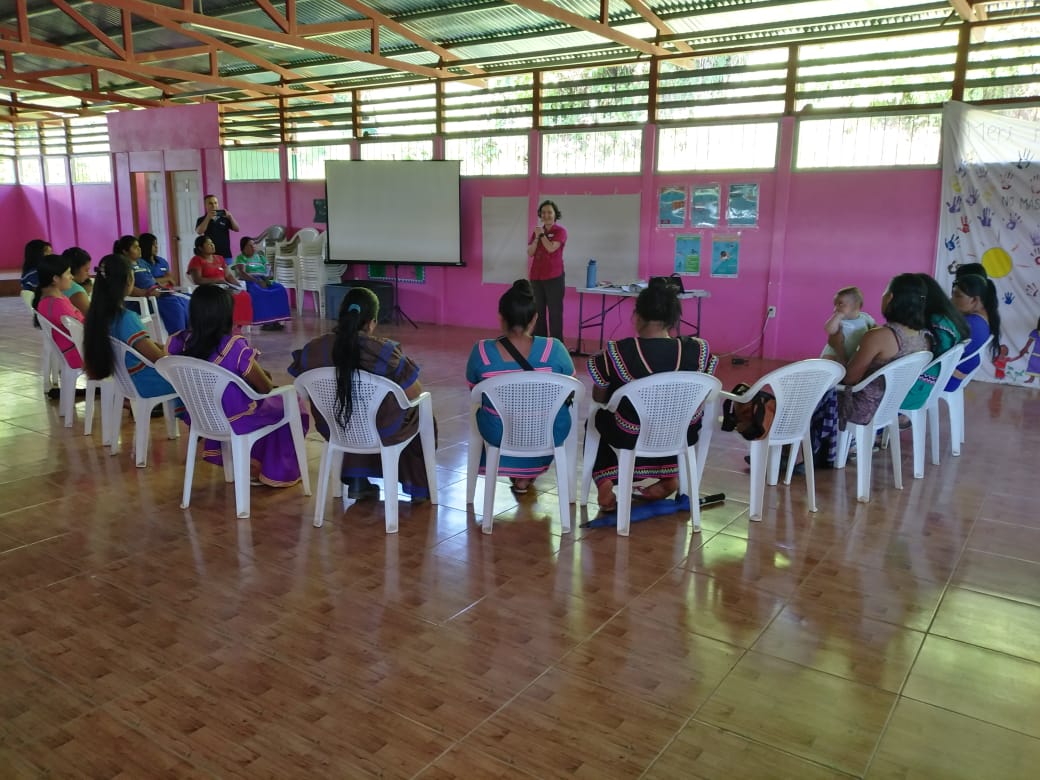 Empowered women participants engage in the Mental Health Workshop held on August 18, 2023, in Altamira de Biolley, Buenos Aires, Costa Rica