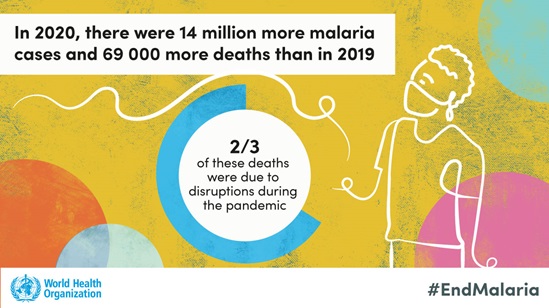 Social media tile for the World malaria report 2021 (horizontal)