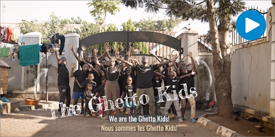 Still of the ghetto kids video at the malaria conference