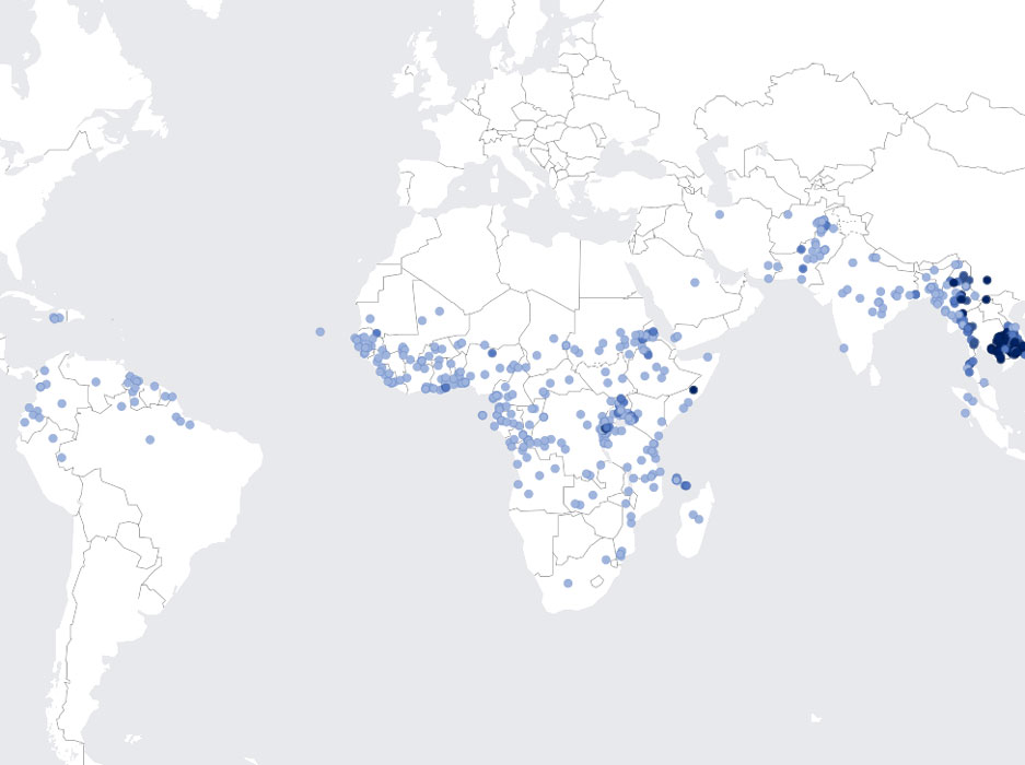 Illustration for the malaria threats map