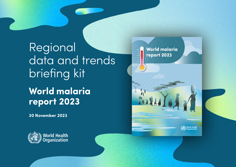 Cover of the world malaria report 2023 regional briefing kit