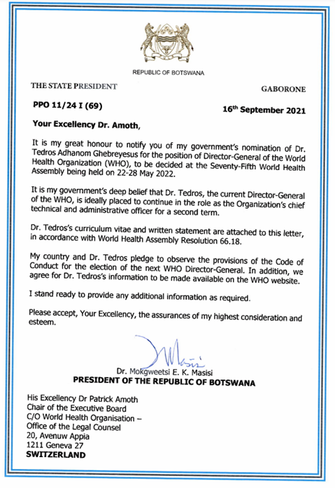 Proposals from Botswana