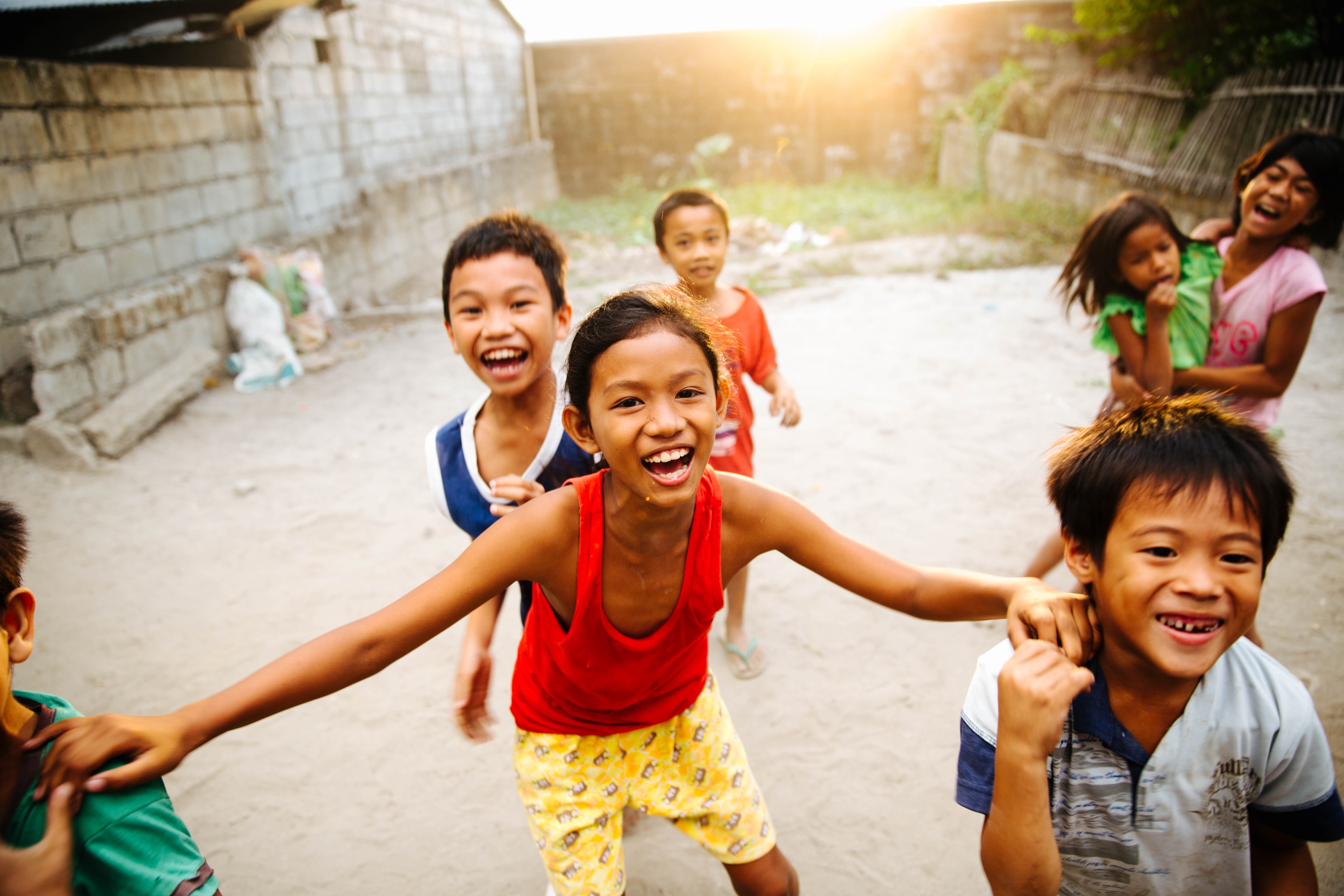 Philippiens Smile. Group of children laughing together. Group of children laughing together. Philippines