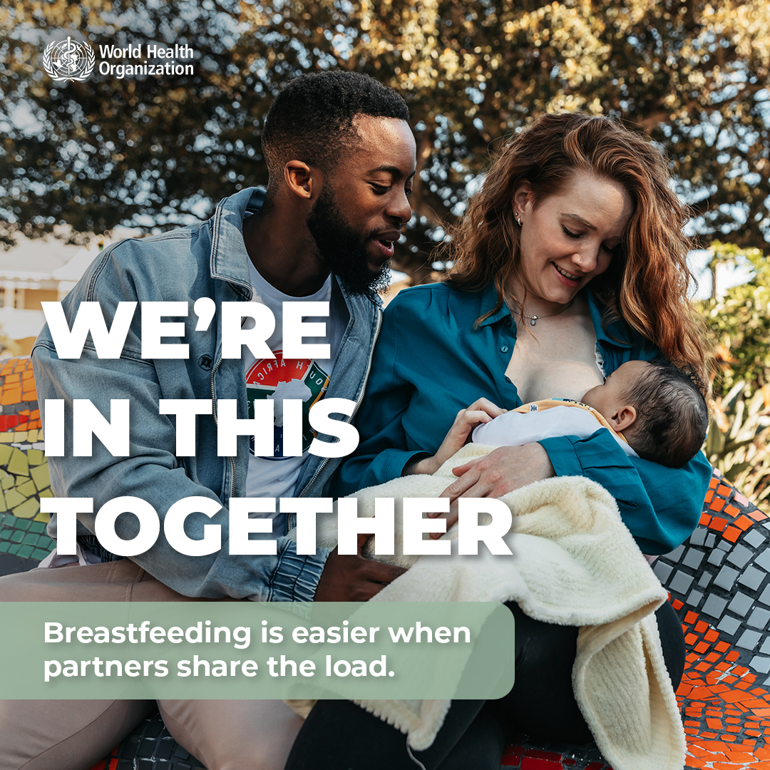 Social media tile reading: "We're in this together"