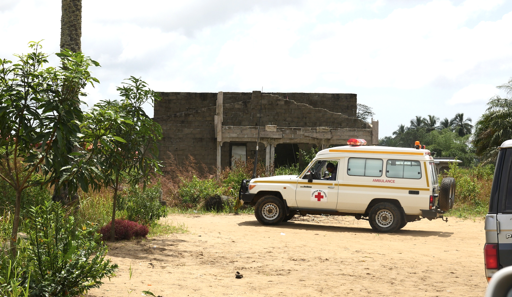 A parked ambulance