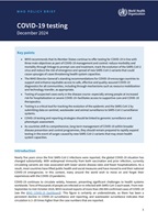 Publication cover: COVID-19 testing