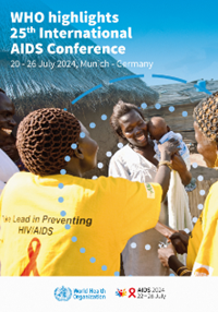Book cover WHO at AIDS 2024