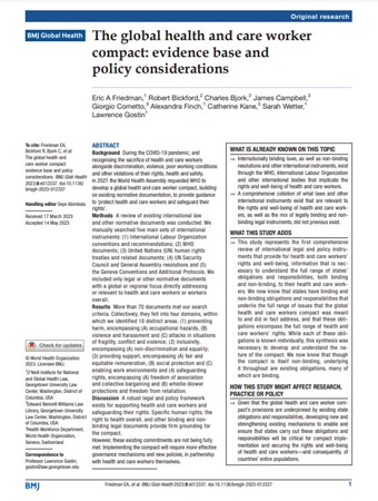 external publication cover BMJ Care Compact article