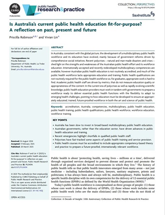 Australia public health education article