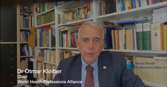 Dr Otmar Kloiber, Chair, World Health Professions Alliance commemorates International Nurses Day 2025