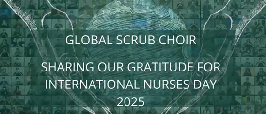 Global Scrub Choir shares their greeting for International Nurses Day, sung by nurses and health workers around the world
