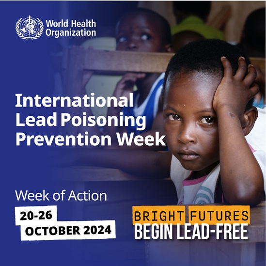 International lead poisoning prevention week of action poster