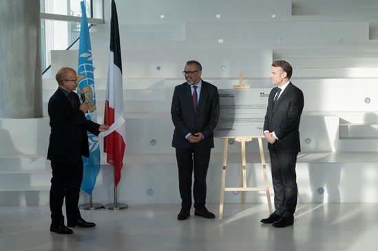 The WHO Academy Executive Director welcomes WHO Director-General and the French President
