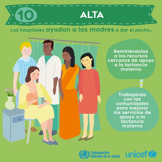 Spanish BFHI step 10 - Discharge infographic