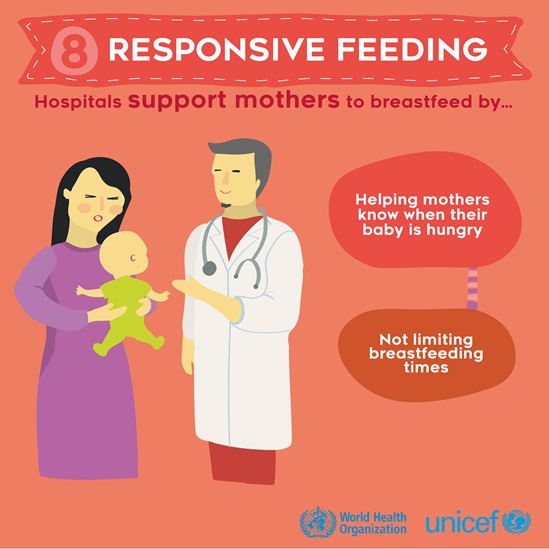 BFHI step 8 - Responsive feeding infographic